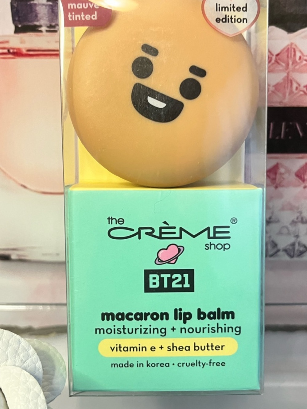 BT21 Macaron Lip Balm - Yellow Macaron Design NWT.